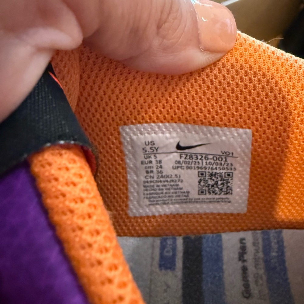 Nike Bold Orange and Purple Shoes
